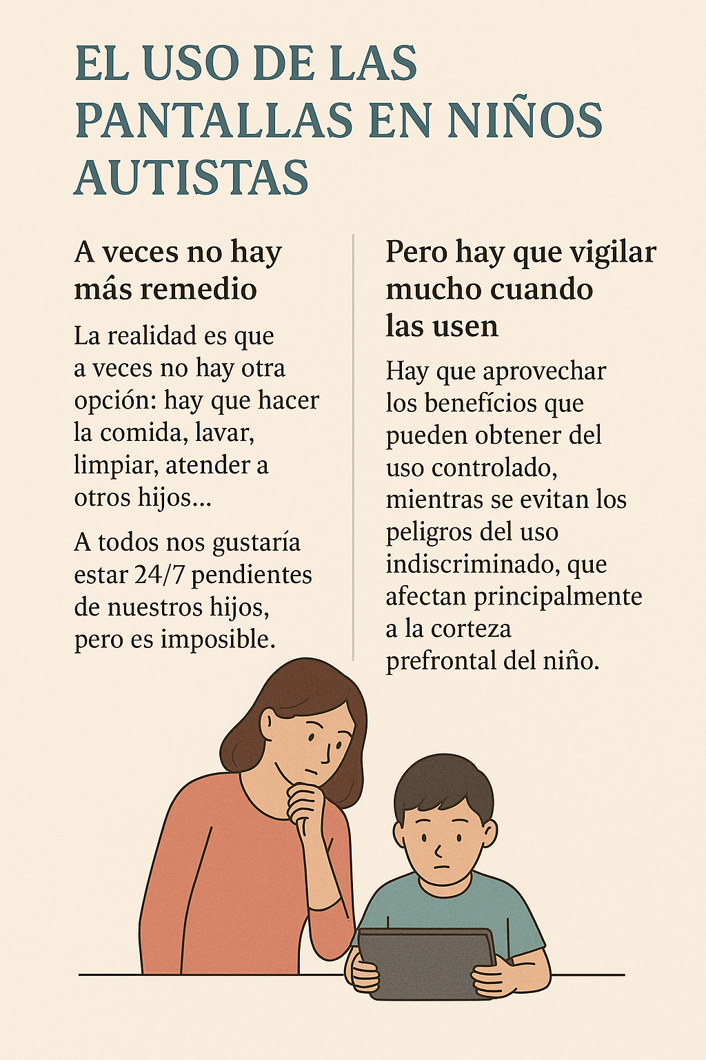 El uso de las pantallas en niños autistas: cómo aprovecharlas sin dañar su desarrollo