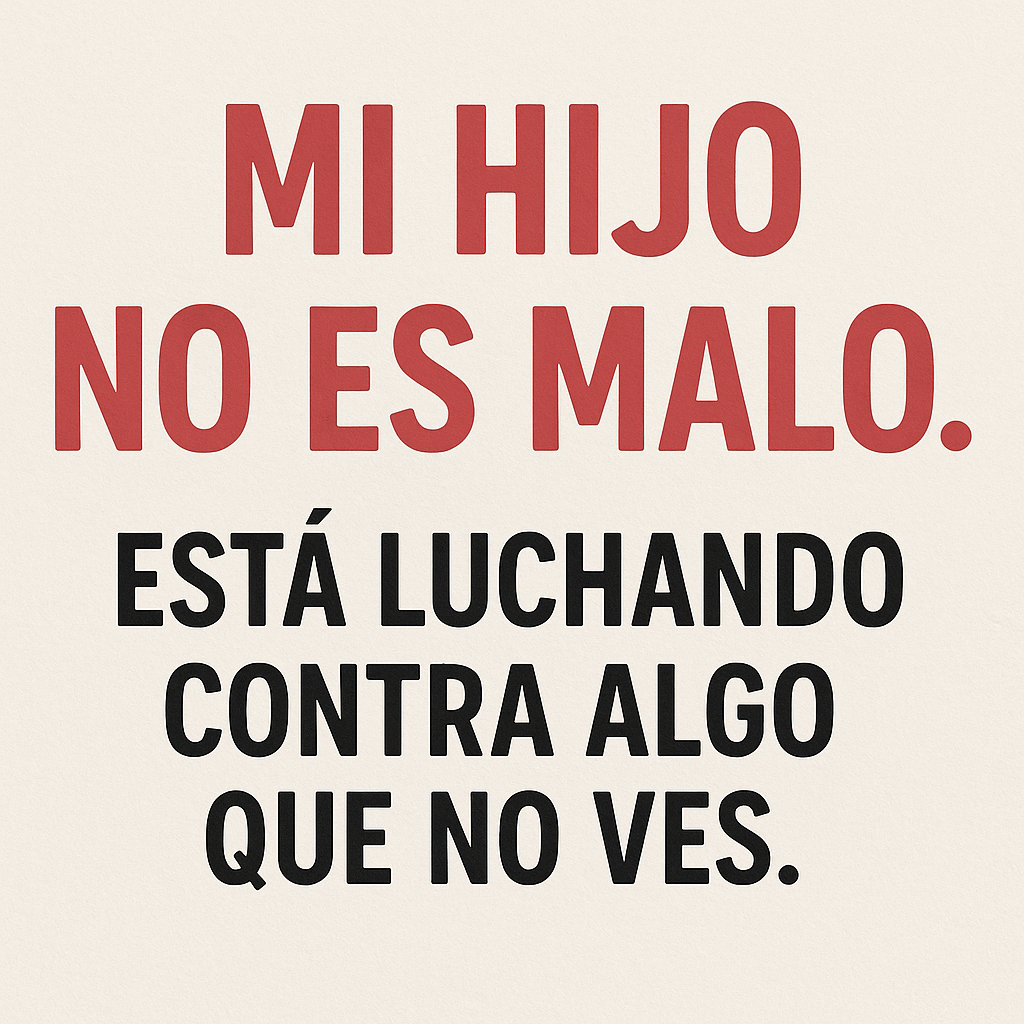Mi hijo no es malo. Está luchando contra algo que no ves.