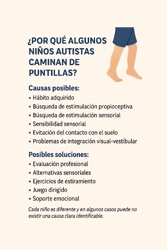 ¿Por qué algunos niños autistas caminan de puntillas?