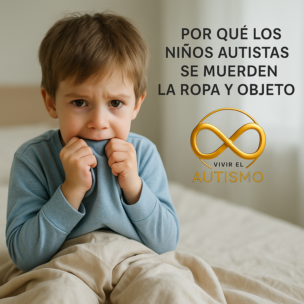 “¿Por qué mi hijo se muerde la manga, el cuello de la camiseta… y hasta las sábanas? — Lo que de verdad pide cuando lleva todo a la boca”