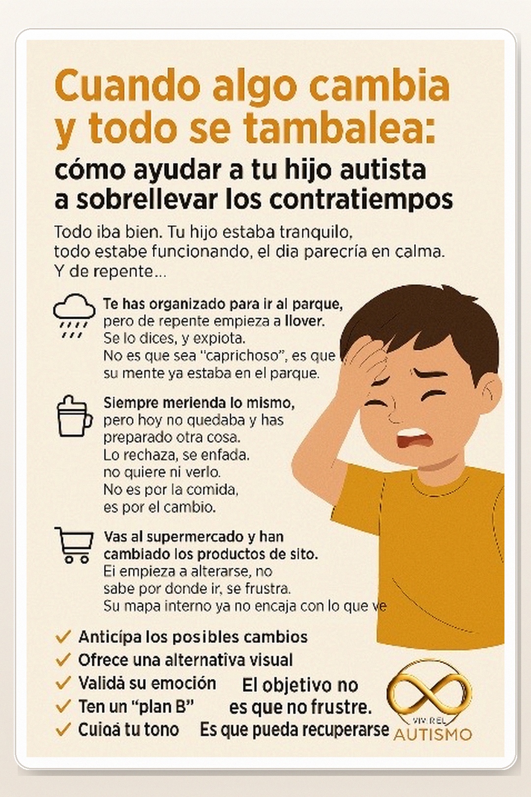“Cuando algo cambia y todo se tambalea: cómo ayudar a tu hijo autista a sobrellevar los contratiempos”