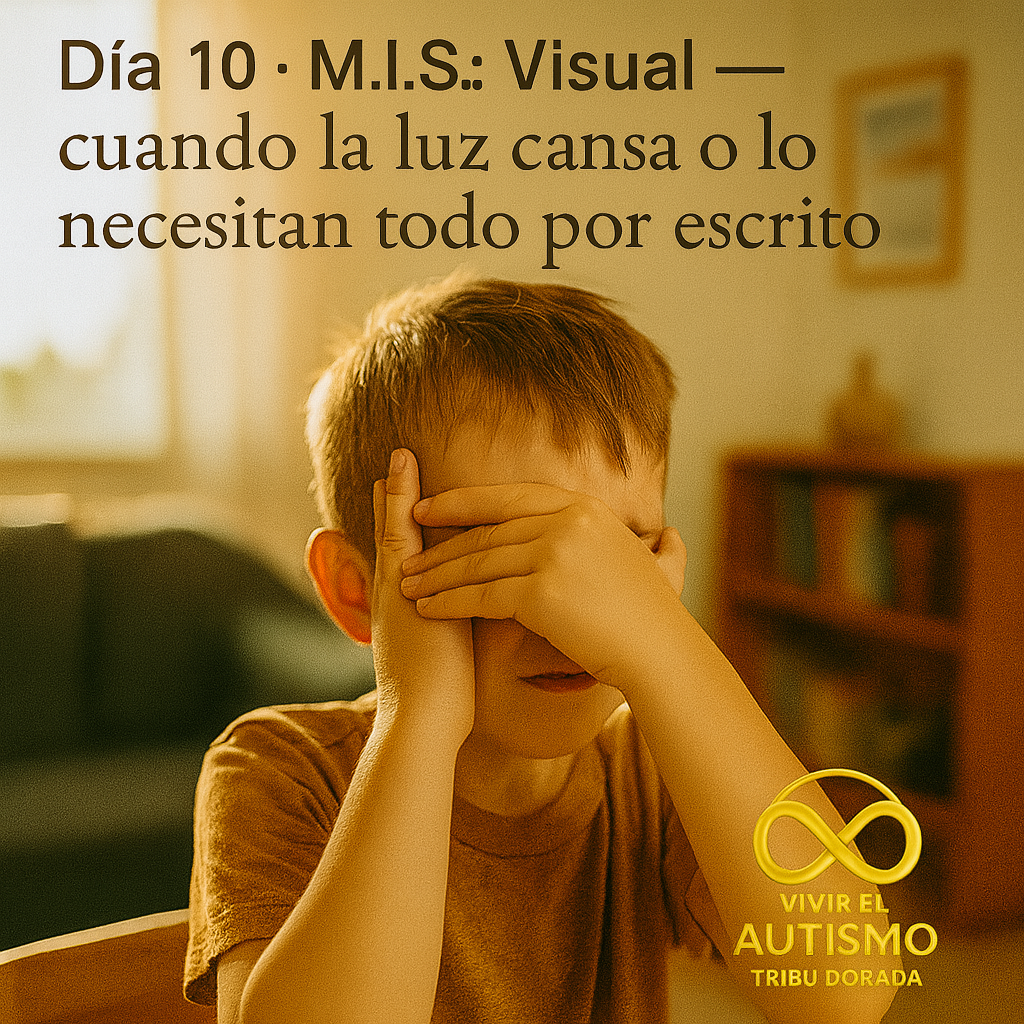 Día 10 · M.I.S.: Visual — cuando la luz cansa o lo necesitan todo por escrito
