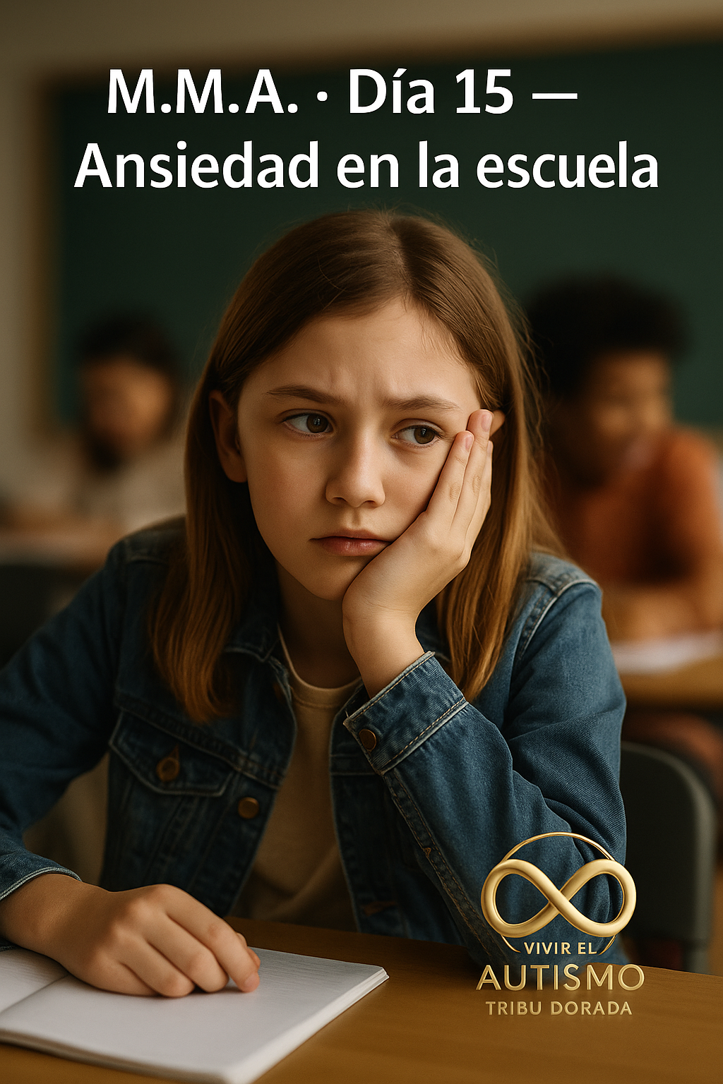 M.M.A. · Día 15 — Ansiedad en la escuela: exámenes, cambios, ruidos