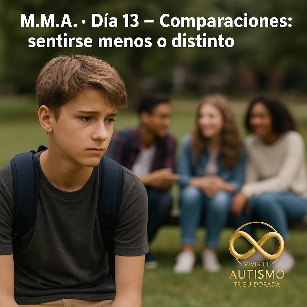 M.M.A. · Día 13 — Comparaciones: sentirse menos o distinto