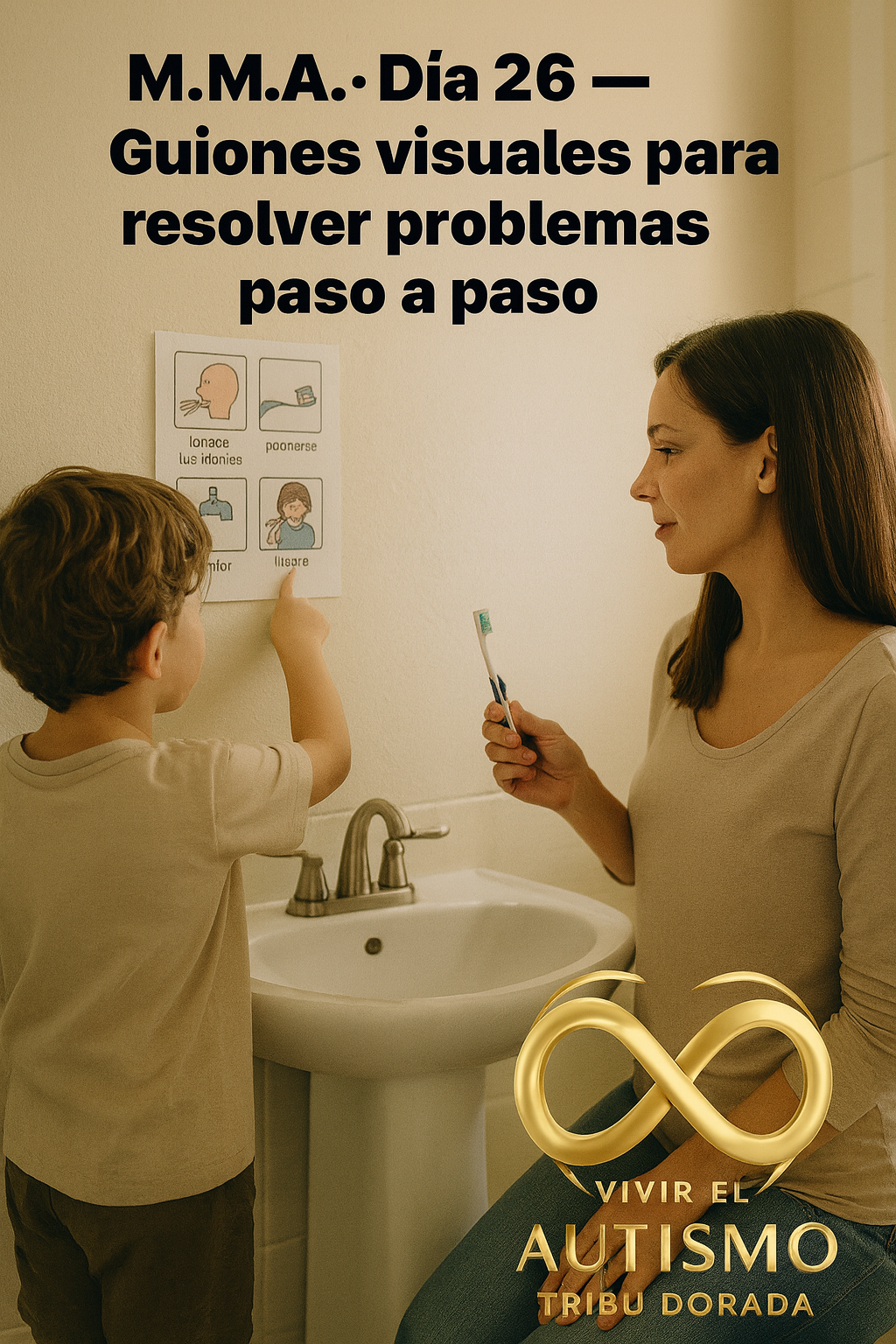 M.M.A. · Día 26 — Guiones visuales para resolver problemas paso a paso