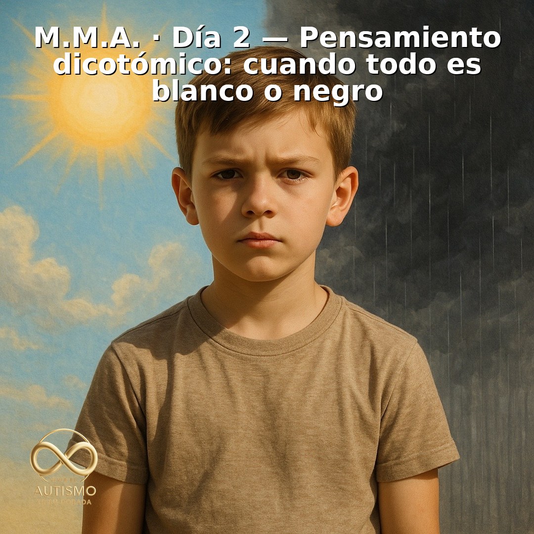 M.M.A. · Día 2 — Pensamiento dicotómico: cuando todo es blanco o negro