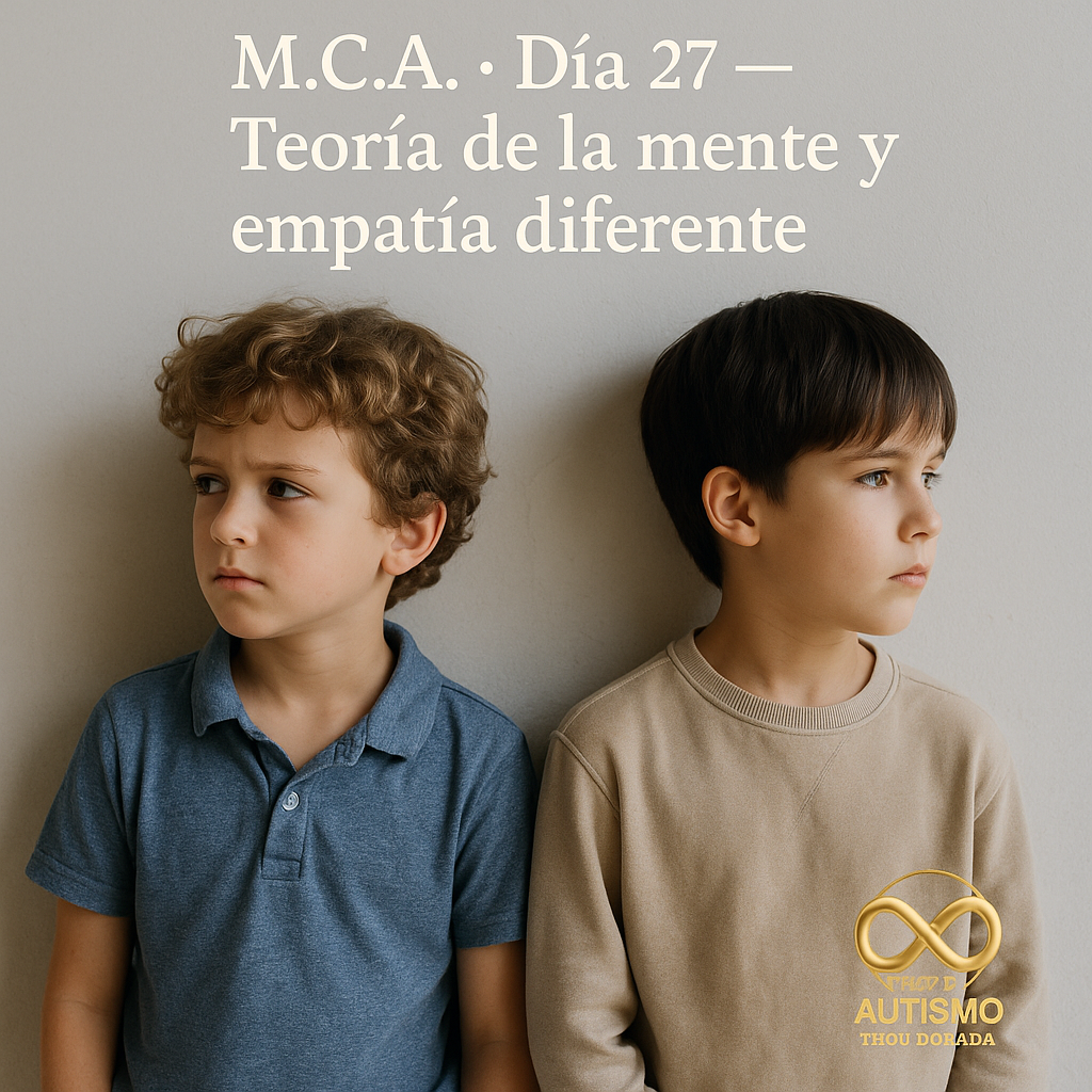 M.C.A. · Día 27 — Teoría de la mente y empatía diferente: cuando no es falta de sentir, sino de traducir mi