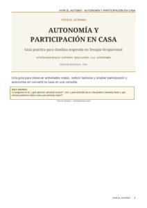 Portada de la guía Autonomía y participación en casa