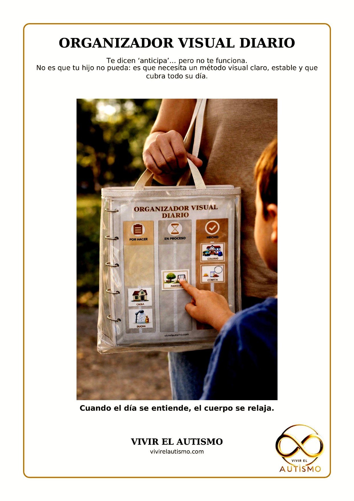 Portada del Organizador visual diario 2026 de Vivir el Autismo